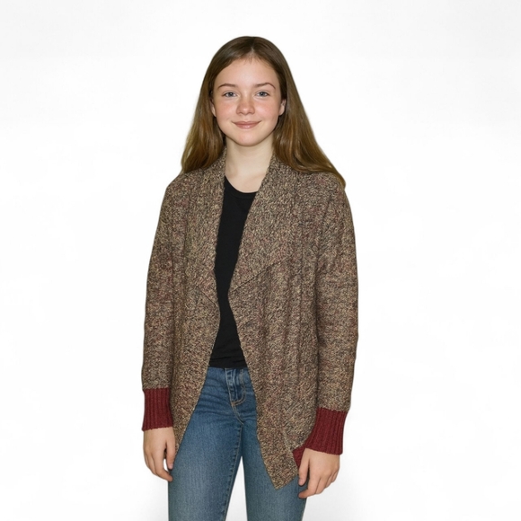 Roots Cabin Kids Shawl Cardigan Sweater XL 11-12Y Organic Cotton Knit Kid's - Picture 1 of 9